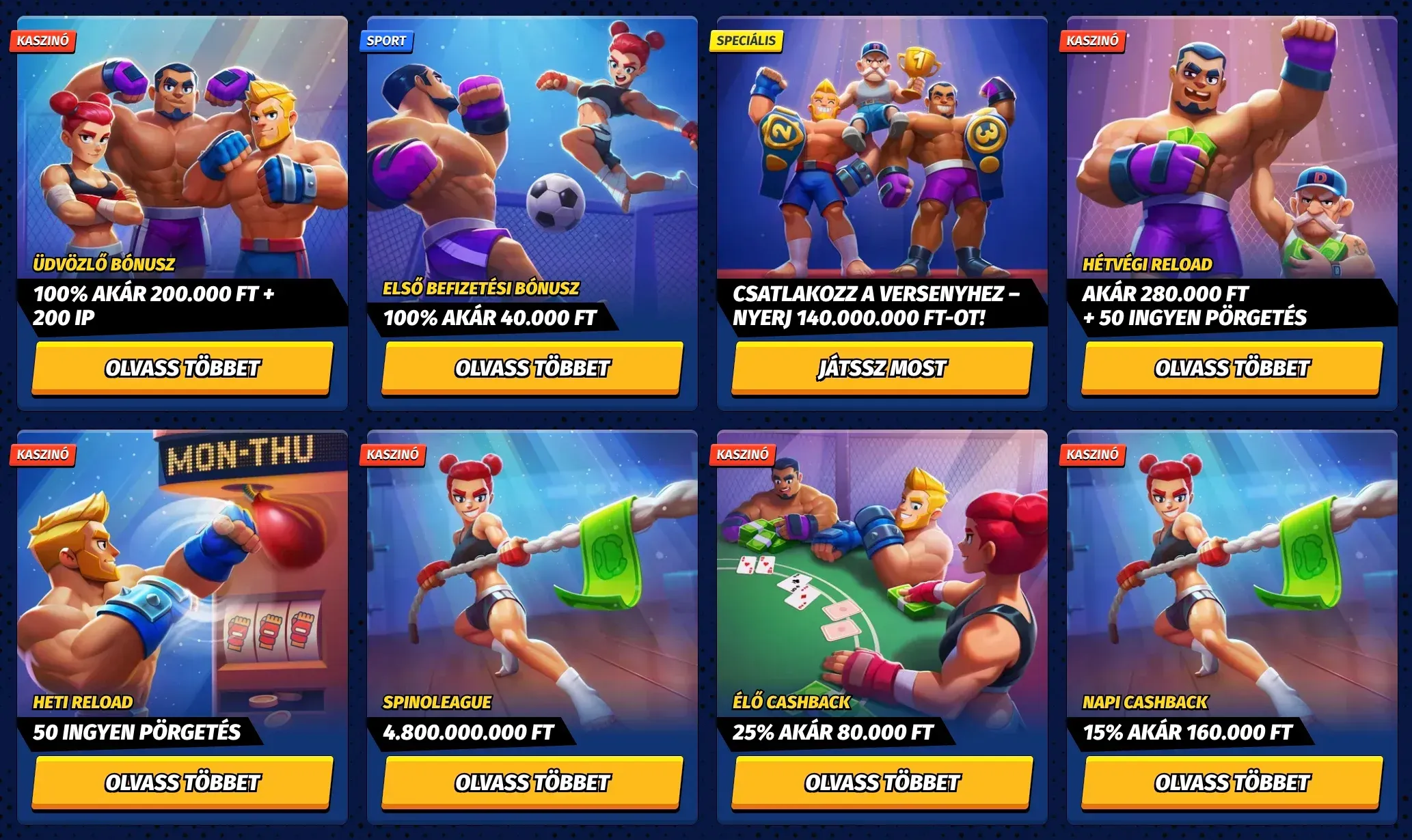 Változatos promóciók a BigClash casino